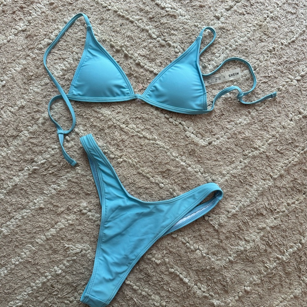 Shein Women's Blue Bikini Set